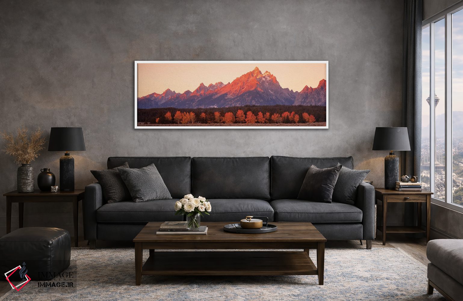 تابلو دکوراتیو درختان اسپن، رشته کوه تیوتن، پارک ملی گرند تیوتن، وایوم… اثر پانورامیک ایمجز - D4W