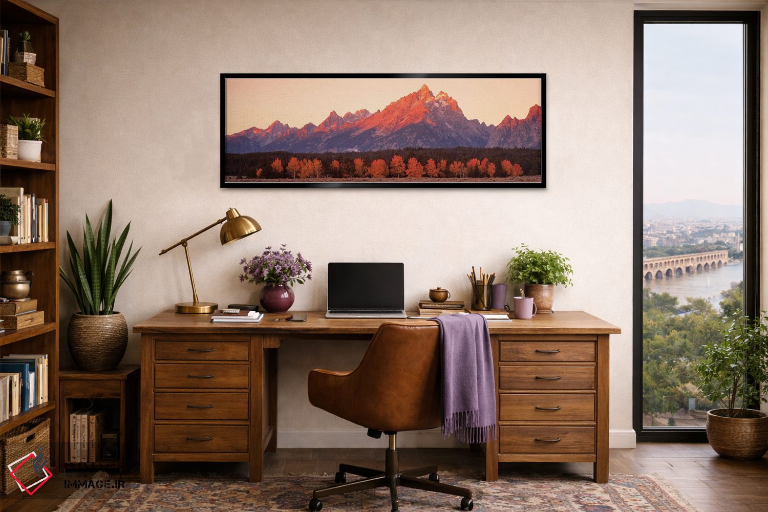 تابلو دکوراتیو درختان اسپن، رشته کوه تیوتن، پارک ملی گرند تیوتن، وایوم… اثر پانورامیک ایمجز - D3B