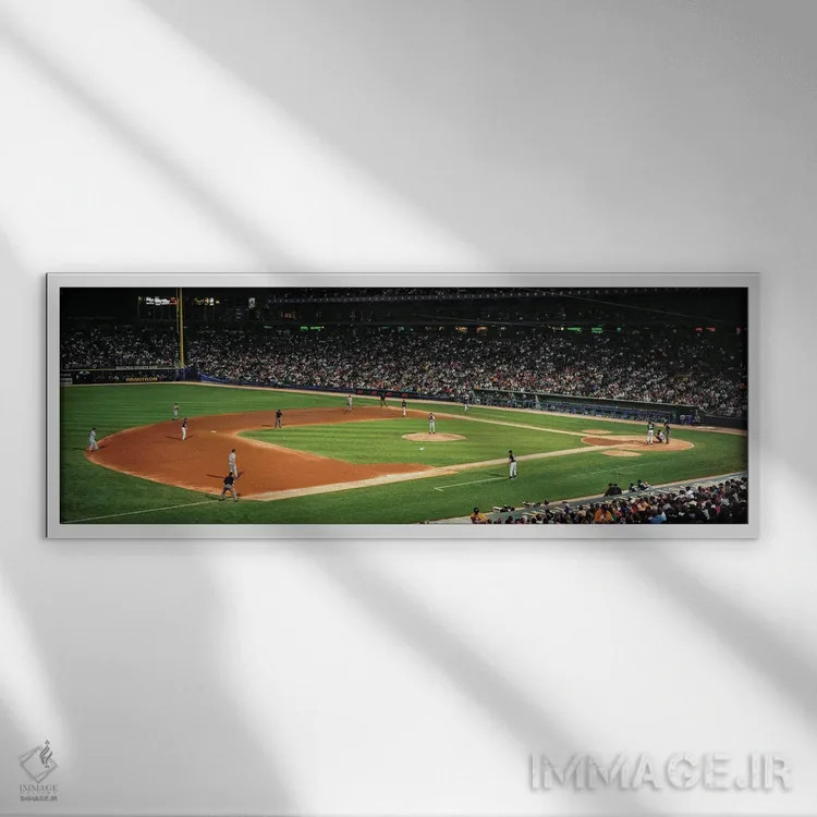 تابلو دکوراتیو Close Up, Night, White Sox Vs Indians, US Cellular Fiel… اثر پانورامیک ایمجز - نمای قابدار سفید