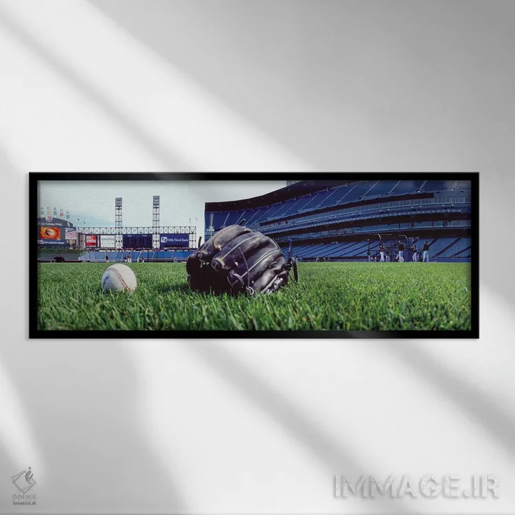 تابلو دکوراتیو US Cellular Field, White Sox Vs Indians, Chicago, Illin… اثر پانورامیک ایمجز - نمای قابدار مشکی