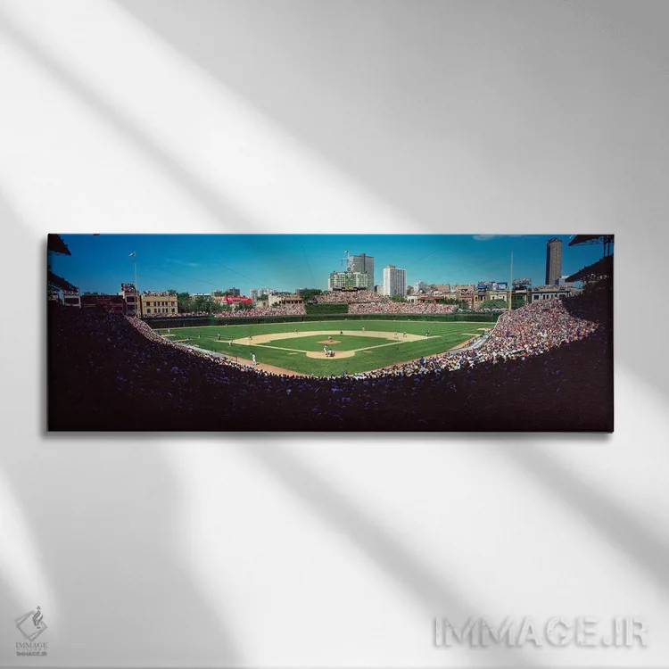 تابلو دکوراتیو Home Plate, Cubs Vs Phillies, Wrigley Field, Chicago, I… اثر پانورامیک ایمجز - نمای روبهرو روی دیوار