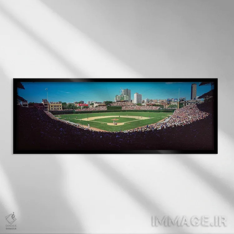 تابلو دکوراتیو Home Plate, Cubs Vs Phillies, Wrigley Field, Chicago, I… اثر پانورامیک ایمجز - نمای قابدار مشکی