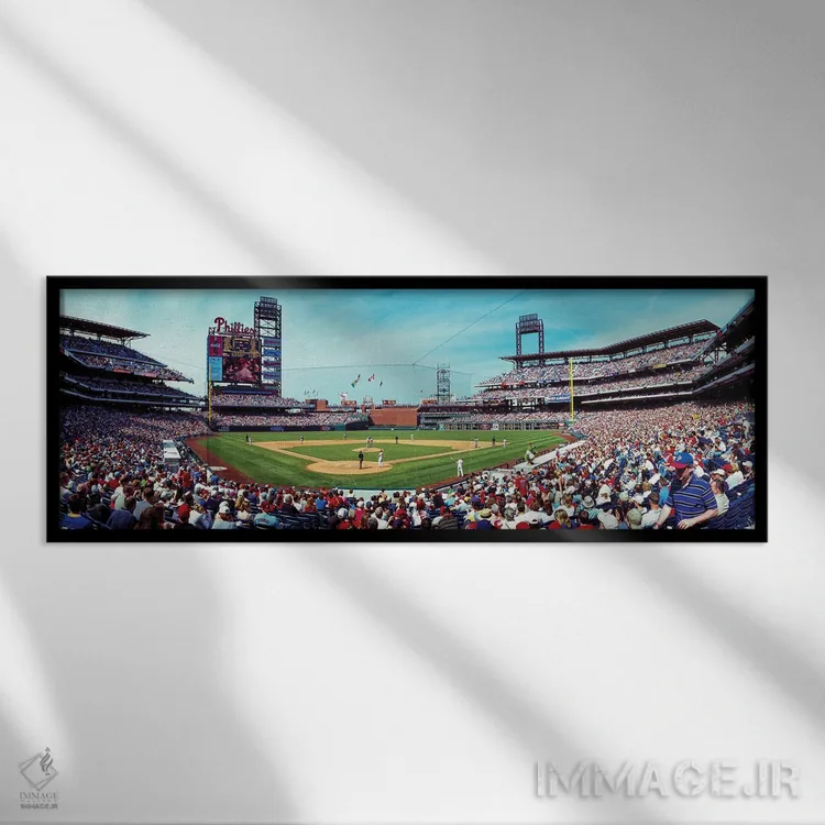 تابلو دکوراتیو Phils Vs Expos, Citizen's Bank Park 4-16-04" - "نمای از… اثر پانورامیک ایمجز - نمای قابدار مشکی