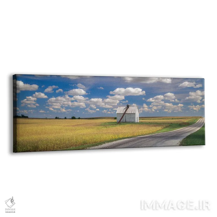 تابلو دکوراتیو Clouds, Barn, Stelle, IL" - "جاده روستایی، ابرها، انبار… اثر پانورامیک ایمجز - نمای پرسپکتیو محصول