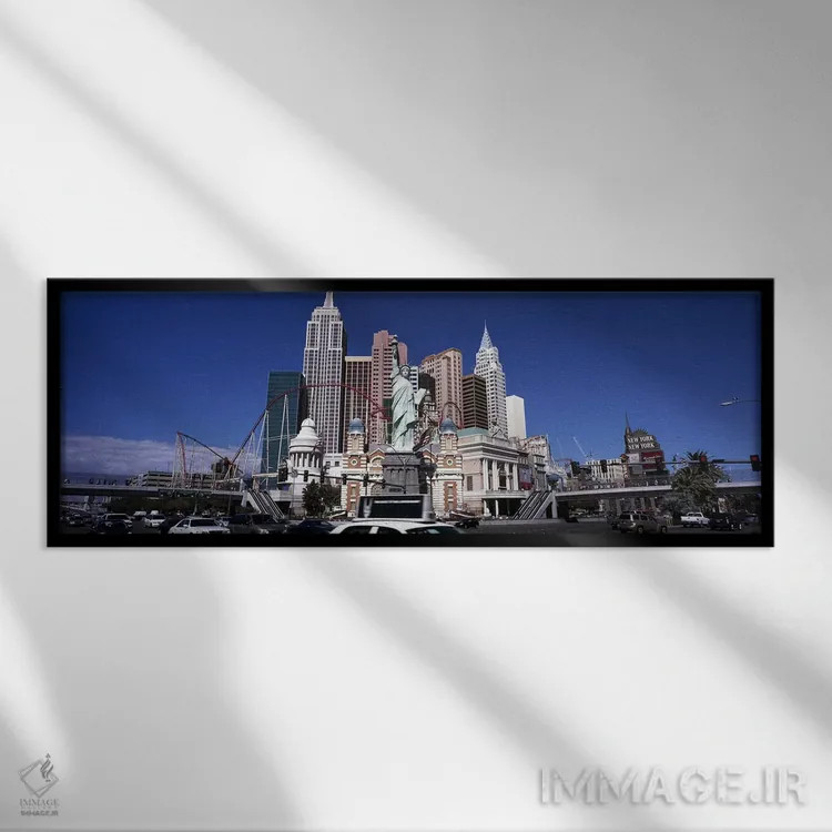 تابلو دکوراتیو The Las Vegas Strip, Las Vegas, Nevada, USA,ساختمان های… اثر پانورامیک ایمجز - نمای قابدار مشکی
