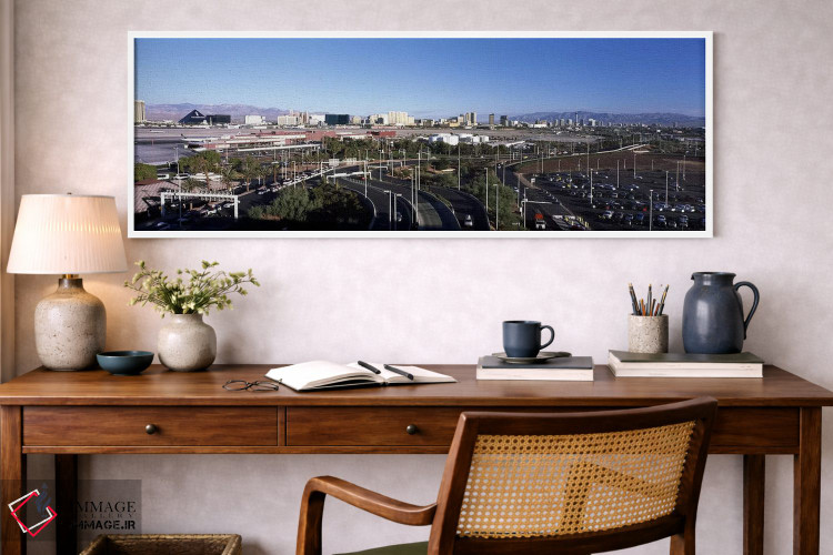 تابلو دکوراتیو Las Vegas, Clark County, Nevada, USA,جاده های شهری با ف… اثر پانورامیک ایمجز - D1W