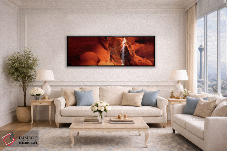 تابلو دکوراتیو Antelope Canyon, Arizona, USA,تابش پرتو نور خورشید، دره… اثر پانورامیک ایمجز - D6B
