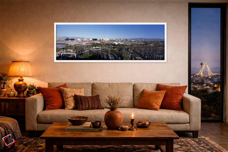 تابلو دکوراتیو Las Vegas, Clark County, Nevada, USA,جاده های شهری با ف… اثر پانورامیک ایمجز - D4W