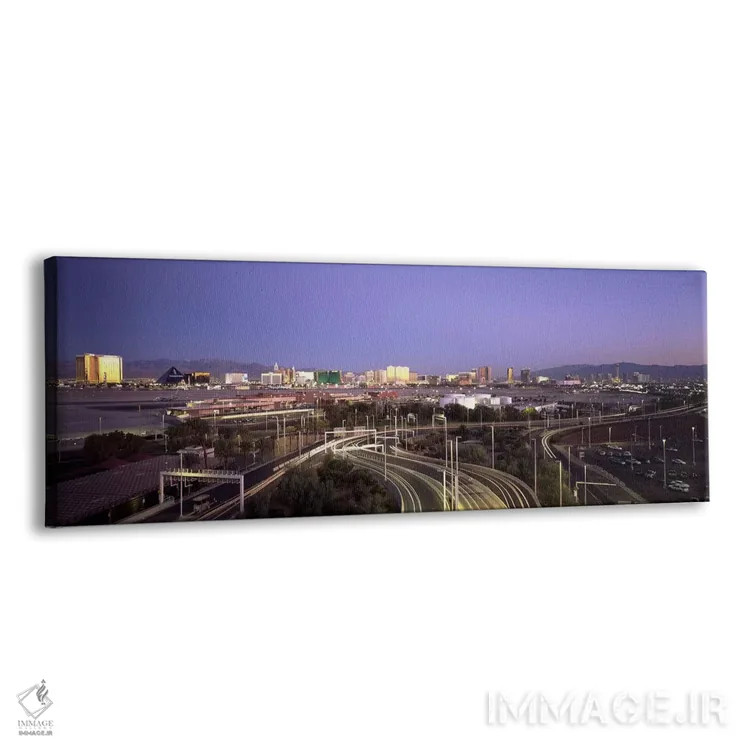تابلو دکوراتیو Las Vegas, Clark County, Nevada, USA,جاده های شهری با ف… اثر پانورامیک ایمجز - نمای پرسپکتیو محصول