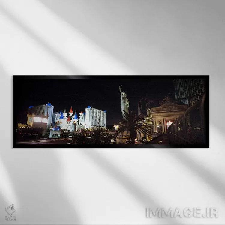 تابلو دکوراتیو Excalibur Hotel & Casino, The Las Vegas Strip, Las Vega… اثر پانورامیک ایمجز - نمای قابدار مشکی