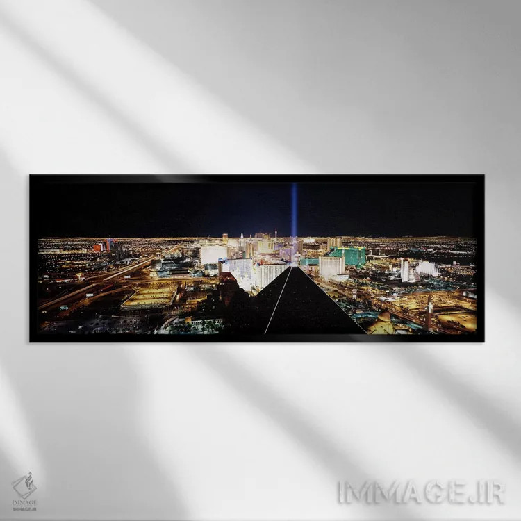 تابلو دکوراتیو Las Vegas, Clark County, Nevada, USA,نمای بالا از شهر ا… اثر پانورامیک ایمجز - نمای قابدار مشکی