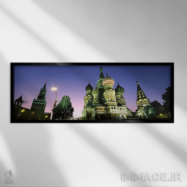 تابلو دکوراتیو St. Basil's Cathedral, Red Square, Moscow, Russia,نمای… اثر پانورامیک ایمجز - نمای قابدار مشکی