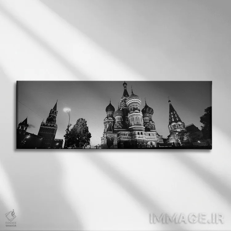 تابلو دکوراتیو St. Basil's Cathedral, Red Square, Moscow, Russia ,نمای… اثر پانورامیک ایمجز - نمای روبهرو روی دیوار