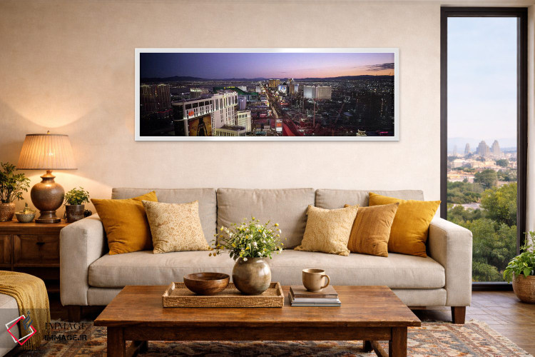 تابلو دکوراتیو The Las Vegas Strip, Las Vegas, Nevada, USA,نمای هوایی… اثر پانورامیک ایمجز - D4W