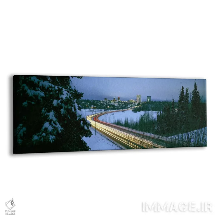 تابلو دکوراتیو distant city lights, frozen Westchester Lagoon, Anchora… اثر پانورامیک ایمجز - نمای پرسپکتیو محصول