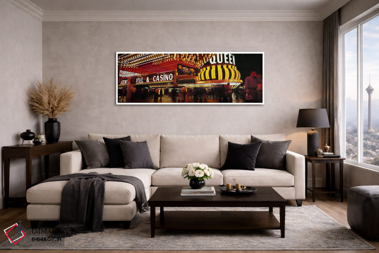 تابلو دکوراتیو Four Queens, Fremont Street, Las Vegas, Clark County, N… اثر پانورامیک ایمجز - D4W