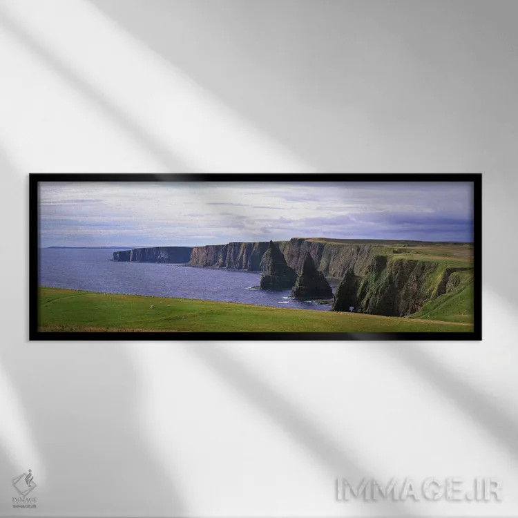 تابلو دکوراتیو Duncansby Head, County Wick, Republic, Ireland,صخره های… اثر پانورامیک ایمجز - نمای قابدار مشکی