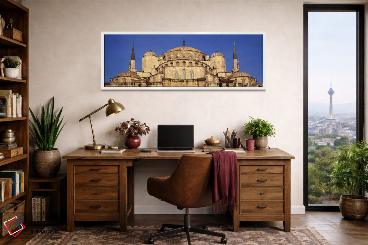 تابلو دکوراتیو Blue Mosque, Istanbul, Turkey,نمای زاویه پایین از مسجد… اثر پانورامیک ایمجز - D1W
