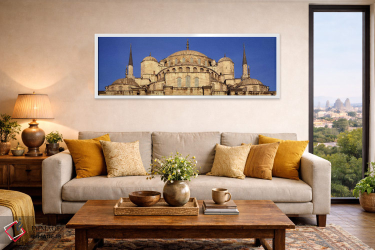 تابلو دکوراتیو Blue Mosque, Istanbul, Turkey,نمای زاویه پایین از مسجد… اثر پانورامیک ایمجز - D4W