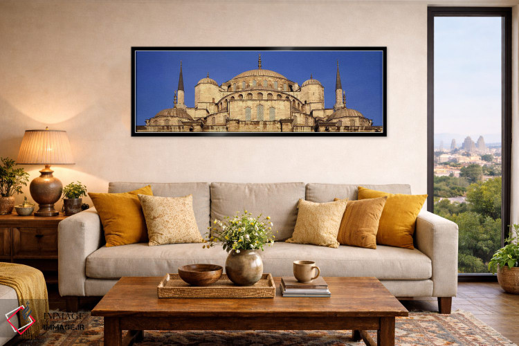 تابلو دکوراتیو Blue Mosque, Istanbul, Turkey,نمای زاویه پایین از مسجد… اثر پانورامیک ایمجز - D6B
