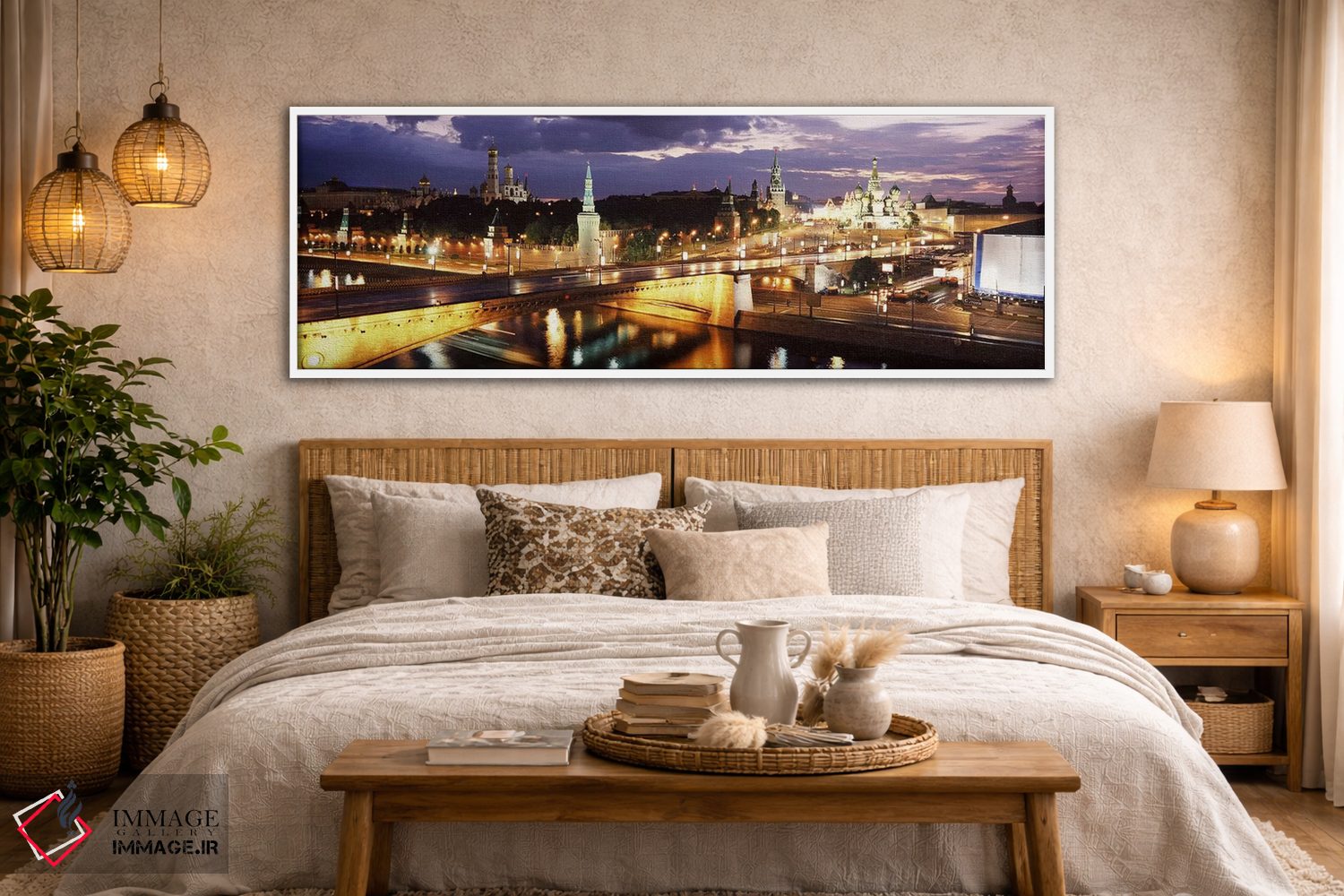 تابلو دکوراتیو Moscow, Russia,منظره شبانه از میدان سرخ و معماری اطراف… اثر پانورامیک ایمجز - D4W