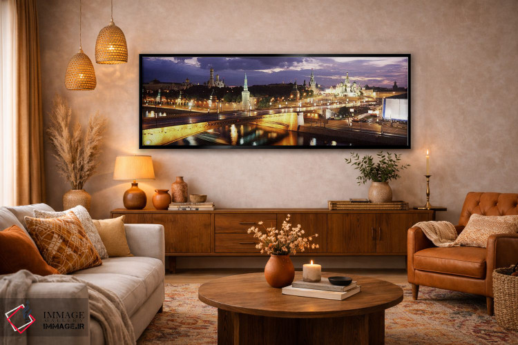 تابلو دکوراتیو Moscow, Russia,منظره شبانه از میدان سرخ و معماری اطراف… اثر پانورامیک ایمجز - D6B