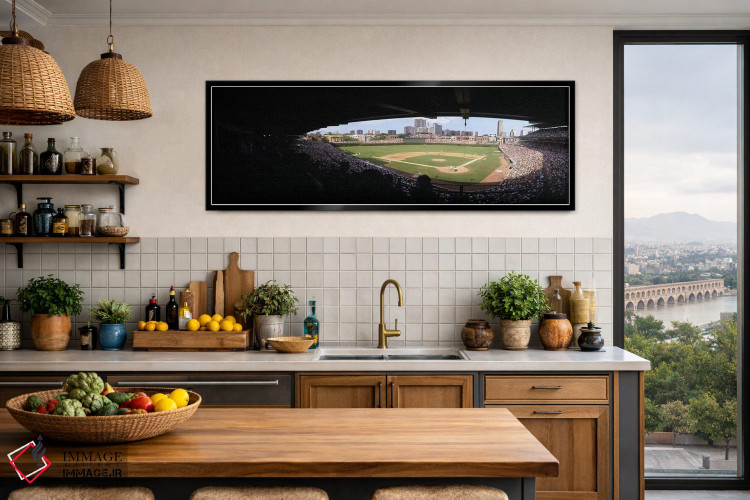 تابلو دکوراتیو Wrigley Field, Chicago, Illinois, USA,نمای بالا از استا… اثر پانورامیک ایمجز - D3B