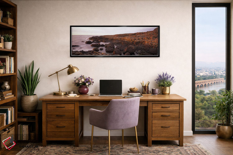 تابلو دکوراتیو Antrim Coast, Northern Ireland.,ستون های بازالتی جاده غ… اثر پانورامیک ایمجز - D2B