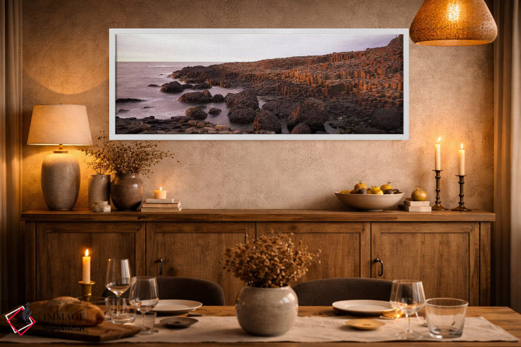 تابلو دکوراتیو Antrim Coast, Northern Ireland.,ستون های بازالتی جاده غ… اثر پانورامیک ایمجز - D1W