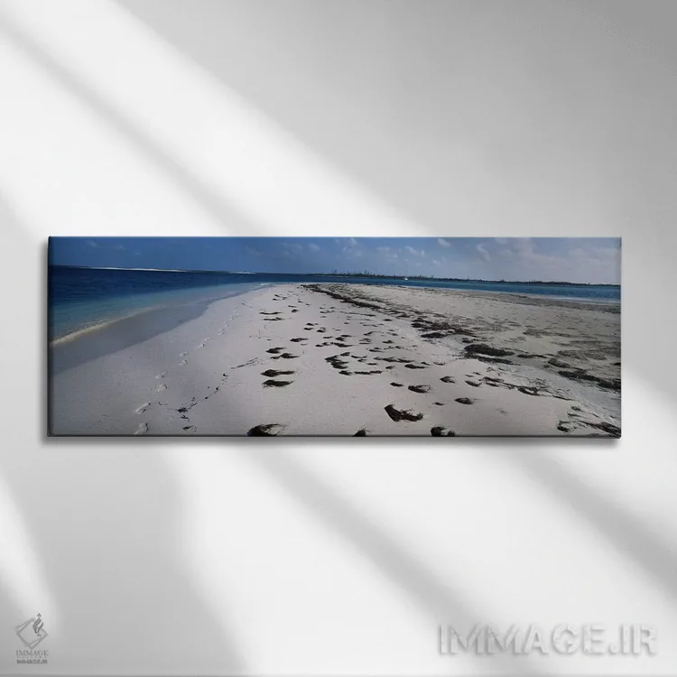 تابلو دکوراتیو Cienfuegos, Cienfuegos Province, Cuba,ردپاها روی ساحل… اثر پانورامیک ایمجز - نمای روبهرو روی دیوار