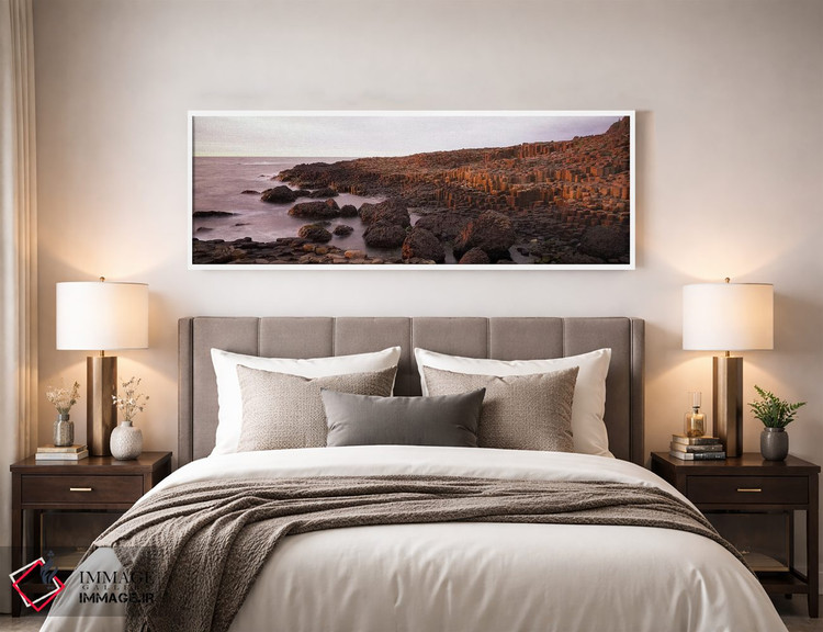 تابلو دکوراتیو Antrim Coast, Northern Ireland.,ستون های بازالتی جاده غ… اثر پانورامیک ایمجز - D3W