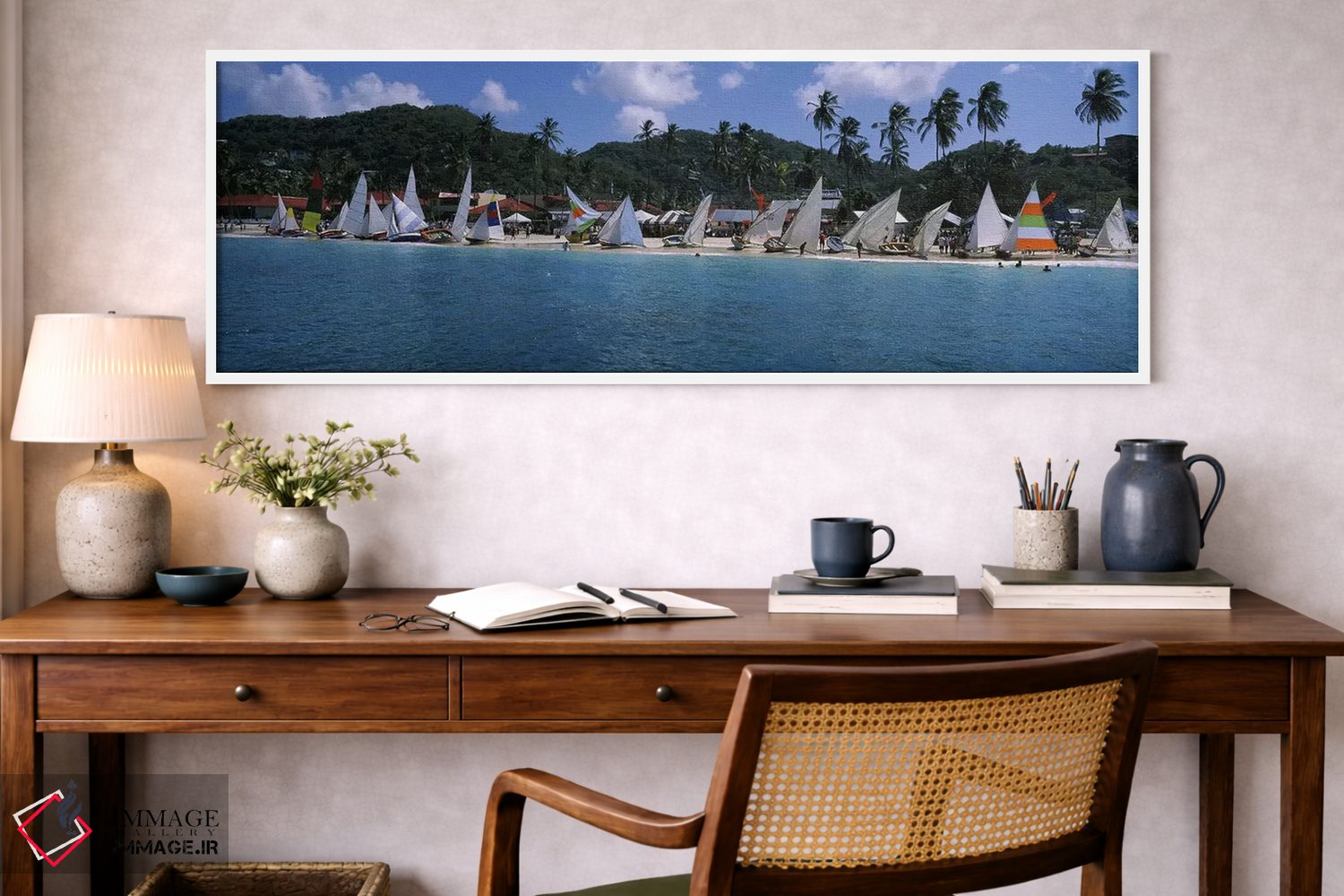 تابلو دکوراتیو Grand Anse Beach, St. George Parish, Grenada,قایق های ک… اثر پانورامیک ایمجز - D1W