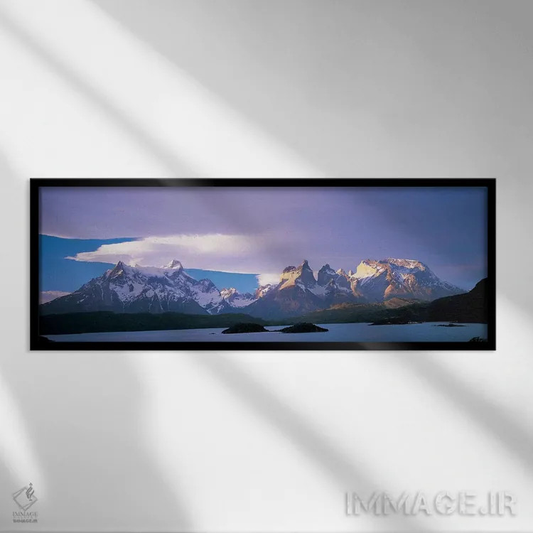 تابلو دکوراتیو Torres del Paine National Park, Patagonia, Chile,ابرها… اثر پانورامیک ایمجز - نمای قابدار مشکی