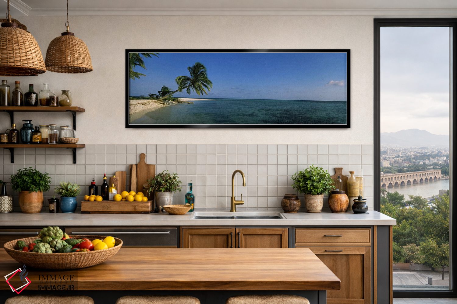 تابلو دکوراتیو Laughing Bird Caye, Stann Creek District, Belize,یک درخ… اثر پانورامیک ایمجز - D3B