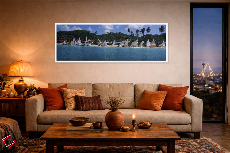 تابلو دکوراتیو Grand Anse Beach, St. George Parish, Grenada,قایق های ک… اثر پانورامیک ایمجز - D4W