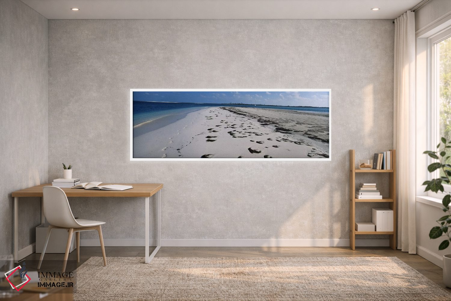 تابلو دکوراتیو Cienfuegos, Cienfuegos Province, Cuba,ردپاها روی ساحل… اثر پانورامیک ایمجز - D1W