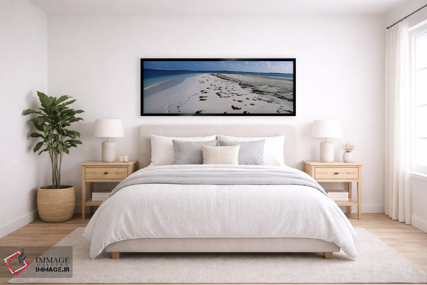 تابلو دکوراتیو Cienfuegos, Cienfuegos Province, Cuba,ردپاها روی ساحل… اثر پانورامیک ایمجز - D6B