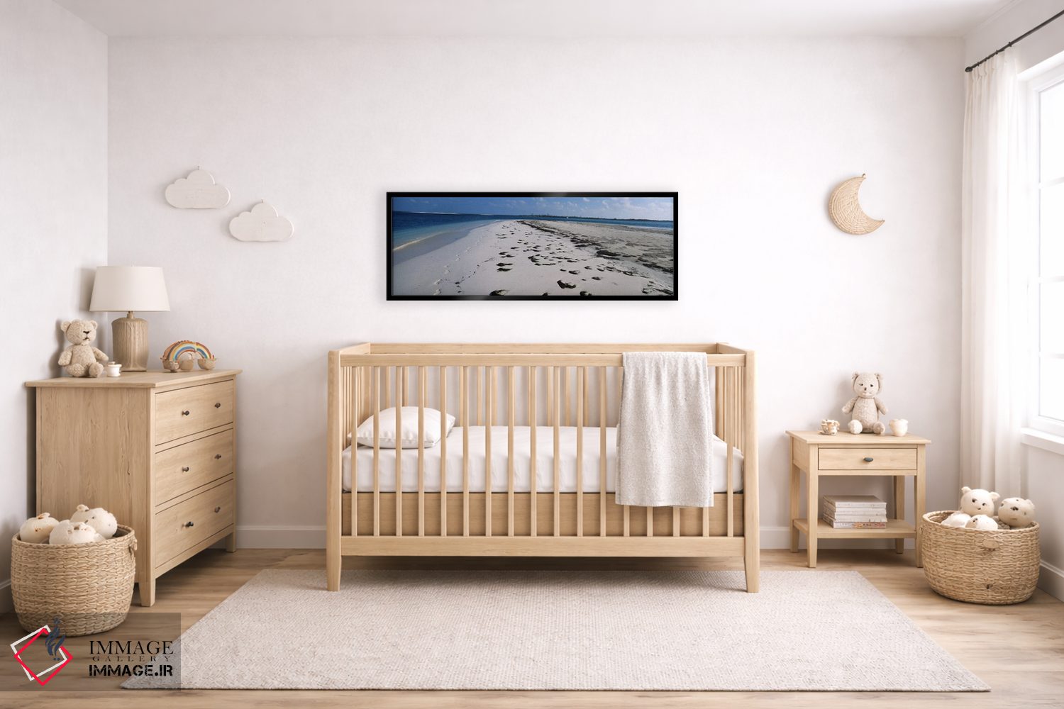 تابلو دکوراتیو Cienfuegos, Cienfuegos Province, Cuba,ردپاها روی ساحل… اثر پانورامیک ایمجز - D5B