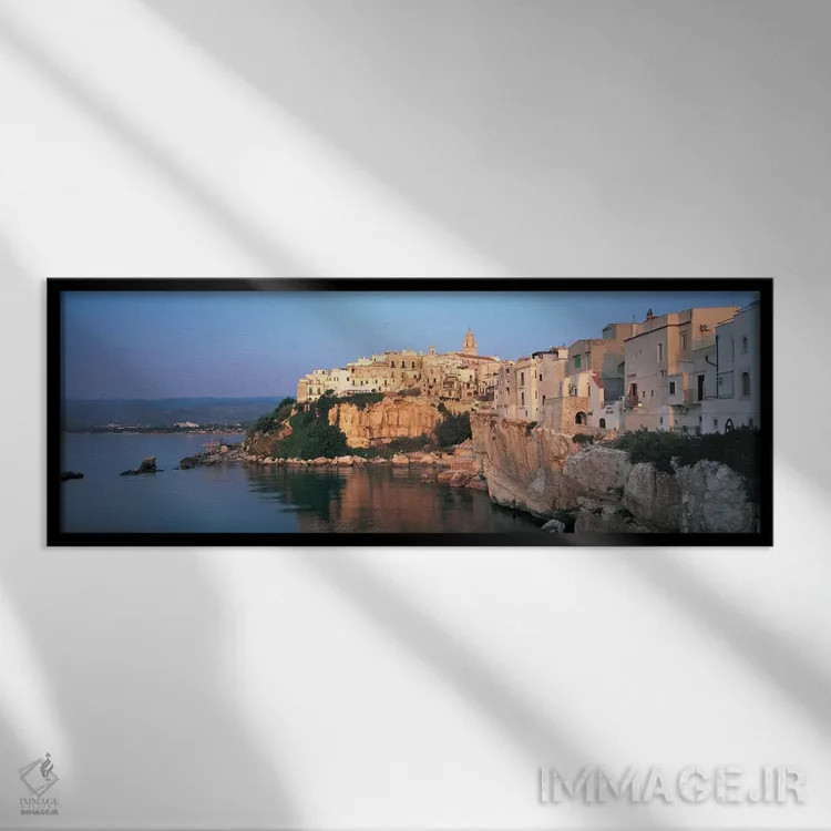 تابلو دکوراتیو Vieste, Foggia Province, Gargano Sub-Region, Apulia, It… اثر پانورامیک ایمجز - نمای قابدار مشکی