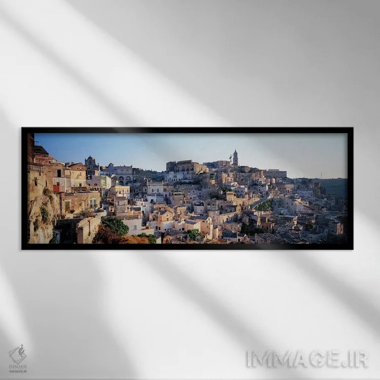 تابلو دکوراتیو Basilicata, Italy,ساسی دی ماترا ، ماترا، باسیلیکاتا، ای… اثر پانورامیک ایمجز - نمای قابدار مشکی