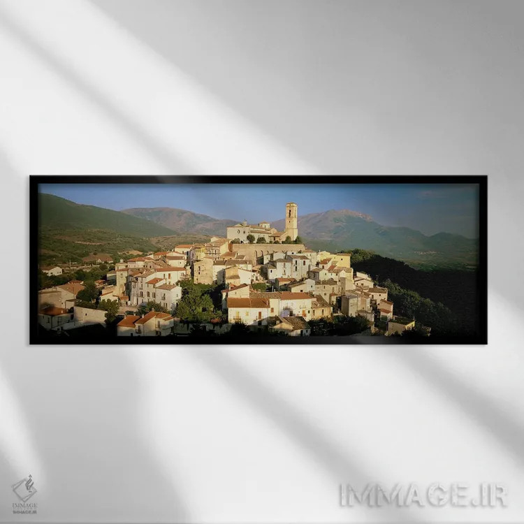 تابلو دکوراتیو L'Aquila Province, Abruzzo, Italy,گوریانو سیکولی، استان… اثر پانورامیک ایمجز - نمای قابدار مشکی