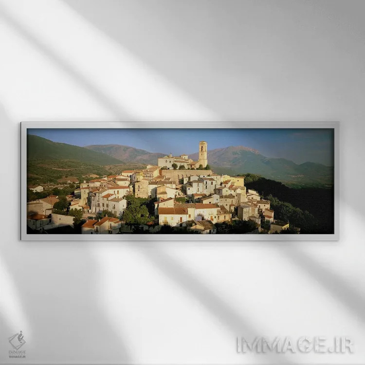 تابلو دکوراتیو L'Aquila Province, Abruzzo, Italy,گوریانو سیکولی، استان… اثر پانورامیک ایمجز - نمای قابدار سفید