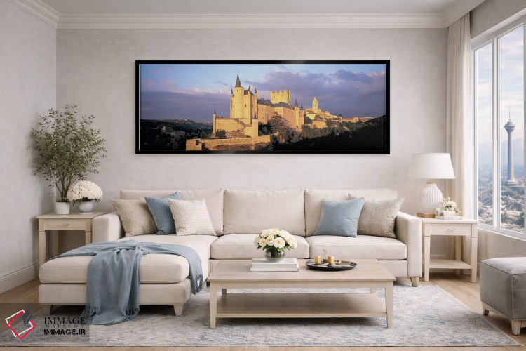 تابلو دکوراتیو Alcazar Castle, Old Castile, Segovia, Madrid Province… اثر پانورامیک ایمجز - D5B
