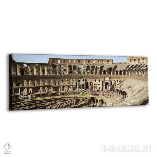 تابلو دکوراتیو Coliseum, Rome, Lazio, Italy,فضای داخلی یک آمفی تئاتر… اثر پانورامیک ایمجز - نمای پرسپکتیو محصول