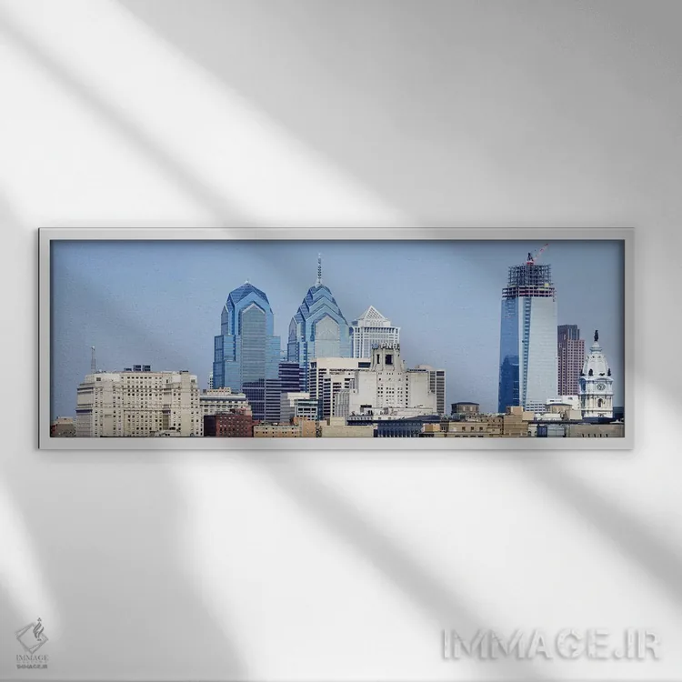 تابلو دکوراتیو Philadelphia, Philadelphia County, Pennsylvania, USA,آس… اثر پانورامیک ایمجز - نمای قابدار سفید