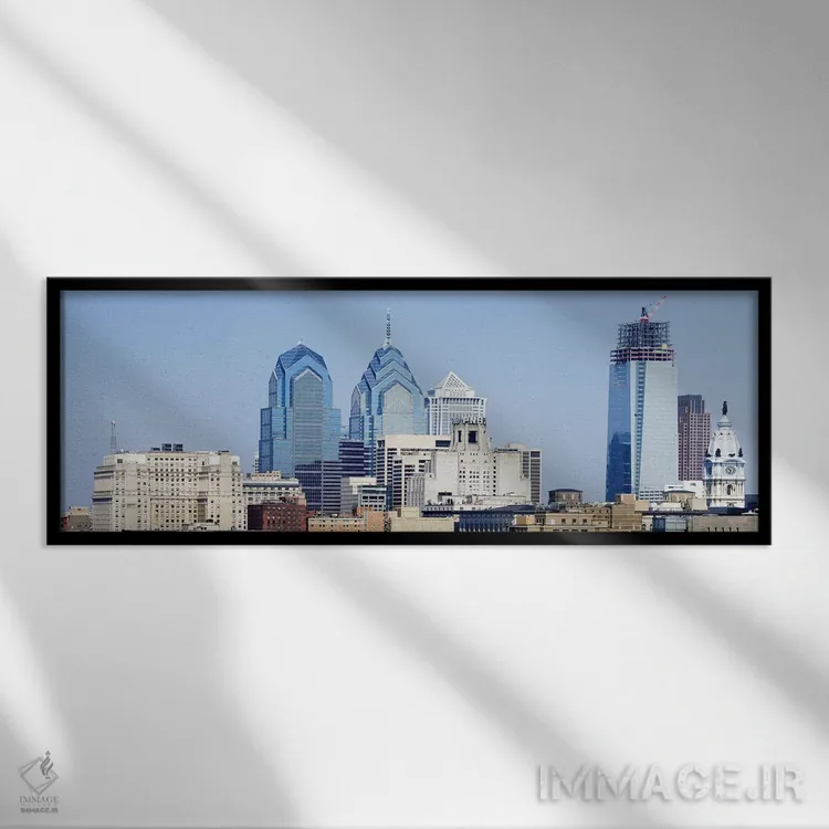 تابلو دکوراتیو Philadelphia, Philadelphia County, Pennsylvania, USA,آس… اثر پانورامیک ایمجز - نمای قابدار مشکی