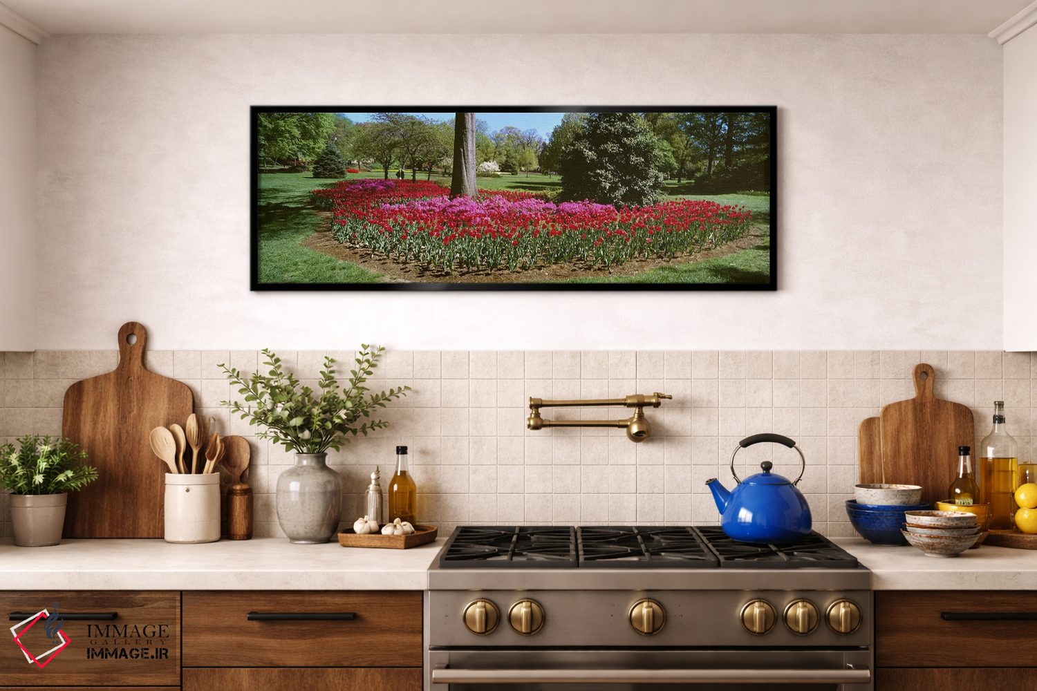 تابلو دکوراتیو Sherwood Gardens, Baltimore, Maryland, USA,گل های آزالی… اثر پانورامیک ایمجز - D1B