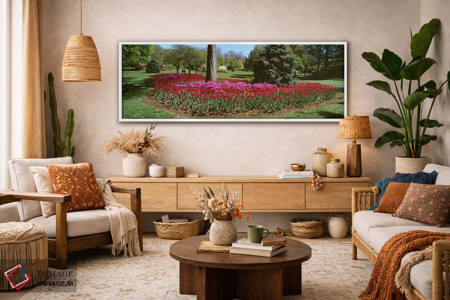 تابلو دکوراتیو Sherwood Gardens, Baltimore, Maryland, USA,گل های آزالی… اثر پانورامیک ایمجز - D2W