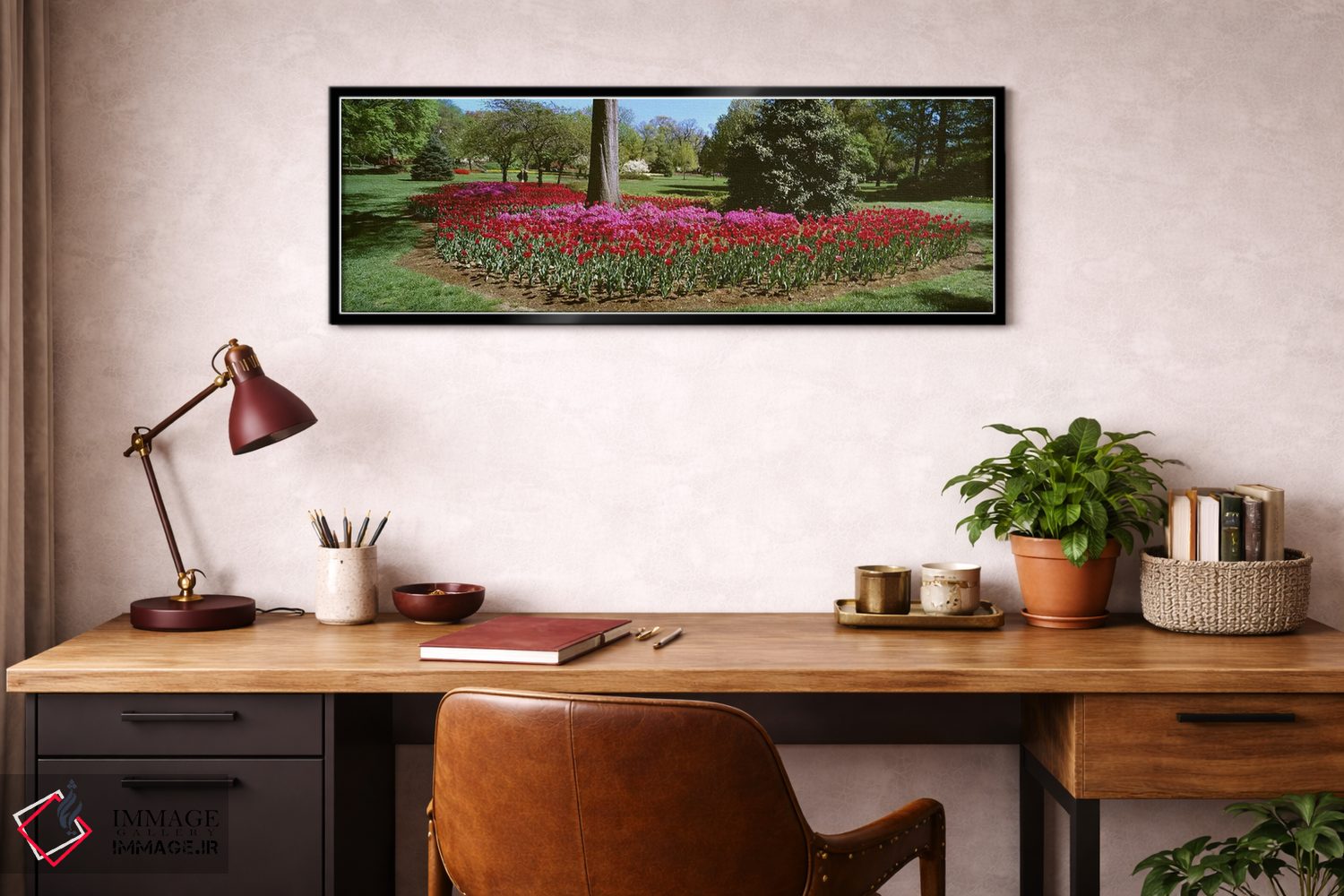 تابلو دکوراتیو Sherwood Gardens, Baltimore, Maryland, USA,گل های آزالی… اثر پانورامیک ایمجز - D4B