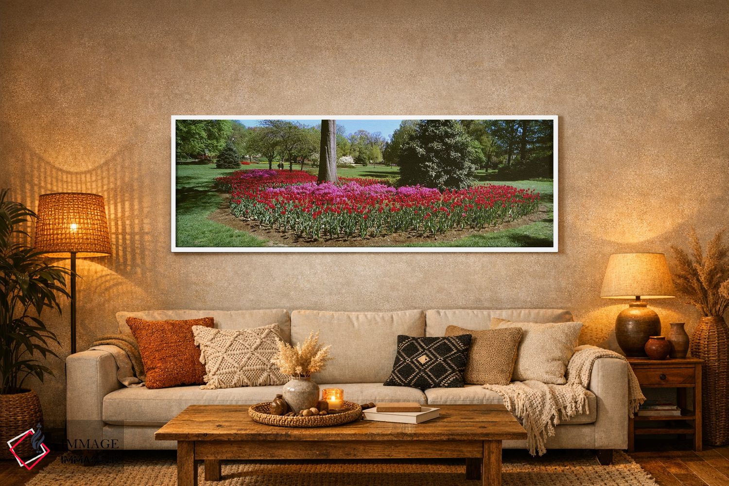 تابلو دکوراتیو Sherwood Gardens, Baltimore, Maryland, USA,گل های آزالی… اثر پانورامیک ایمجز - D6W